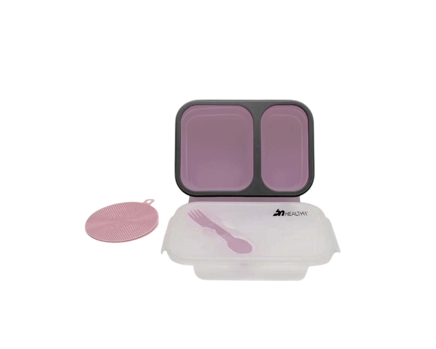 2 Compartments Silicone Bento Box