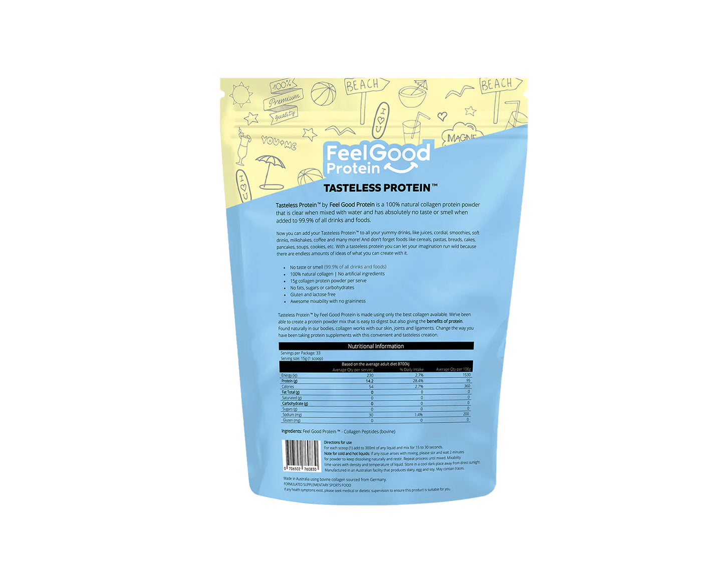 Feel Good Tasteless Collagen 3 Month Subscription