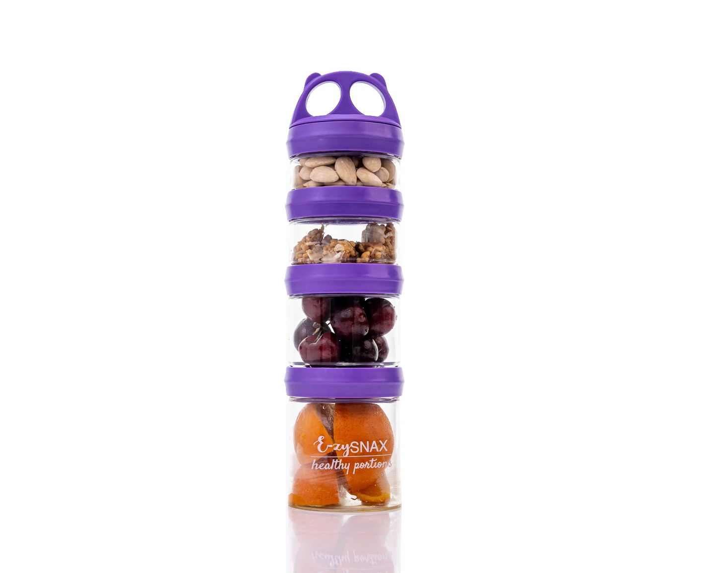 E-zy Snax - Stackable Lunch Box - 4 Cylindrical Containers