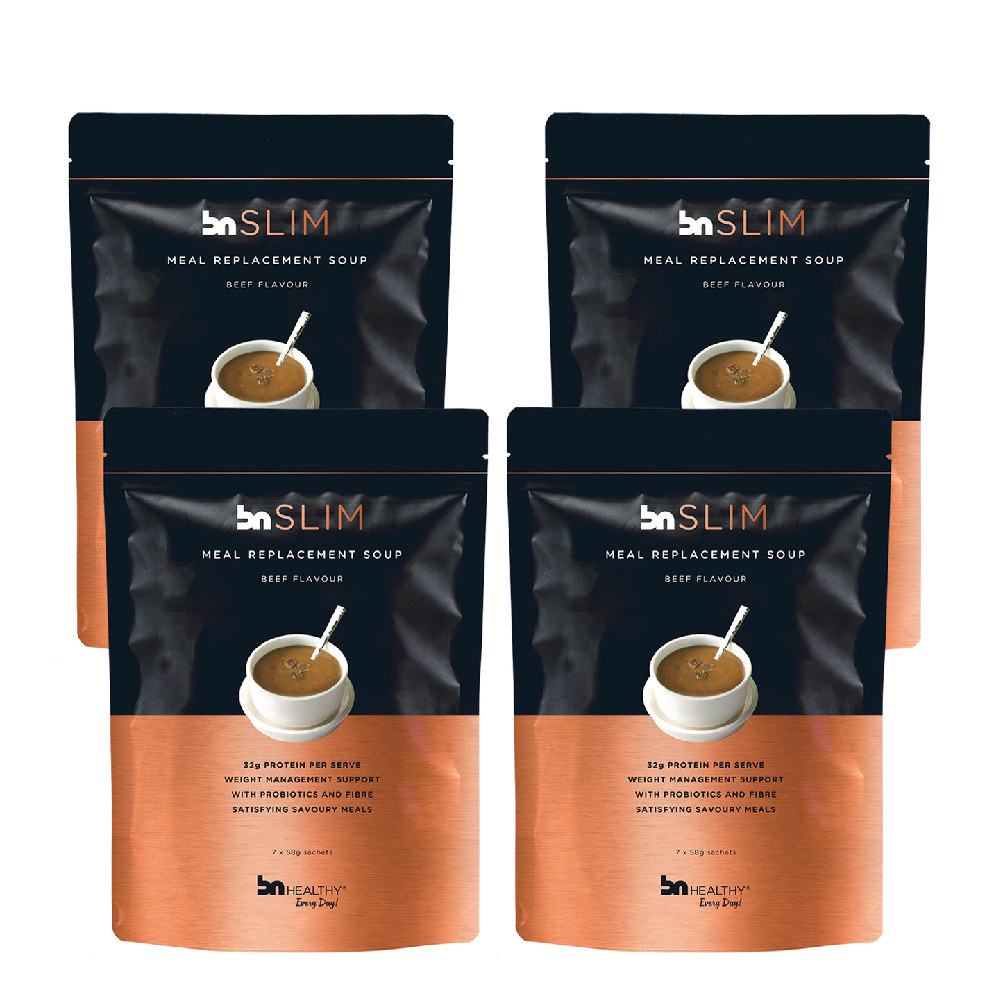 BN Meal Replacement Soup 7 Pack 1 Month Subscription 4 Bags