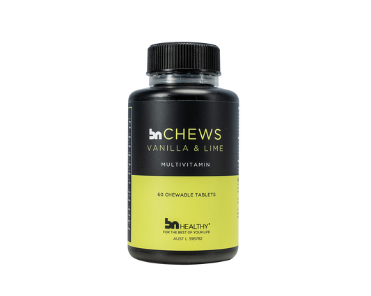 Vanilla and lime chewable multivitamin front view