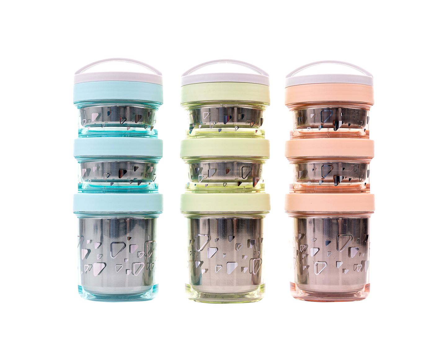 E-zy Snax: 3 Stackable Thermal Containers