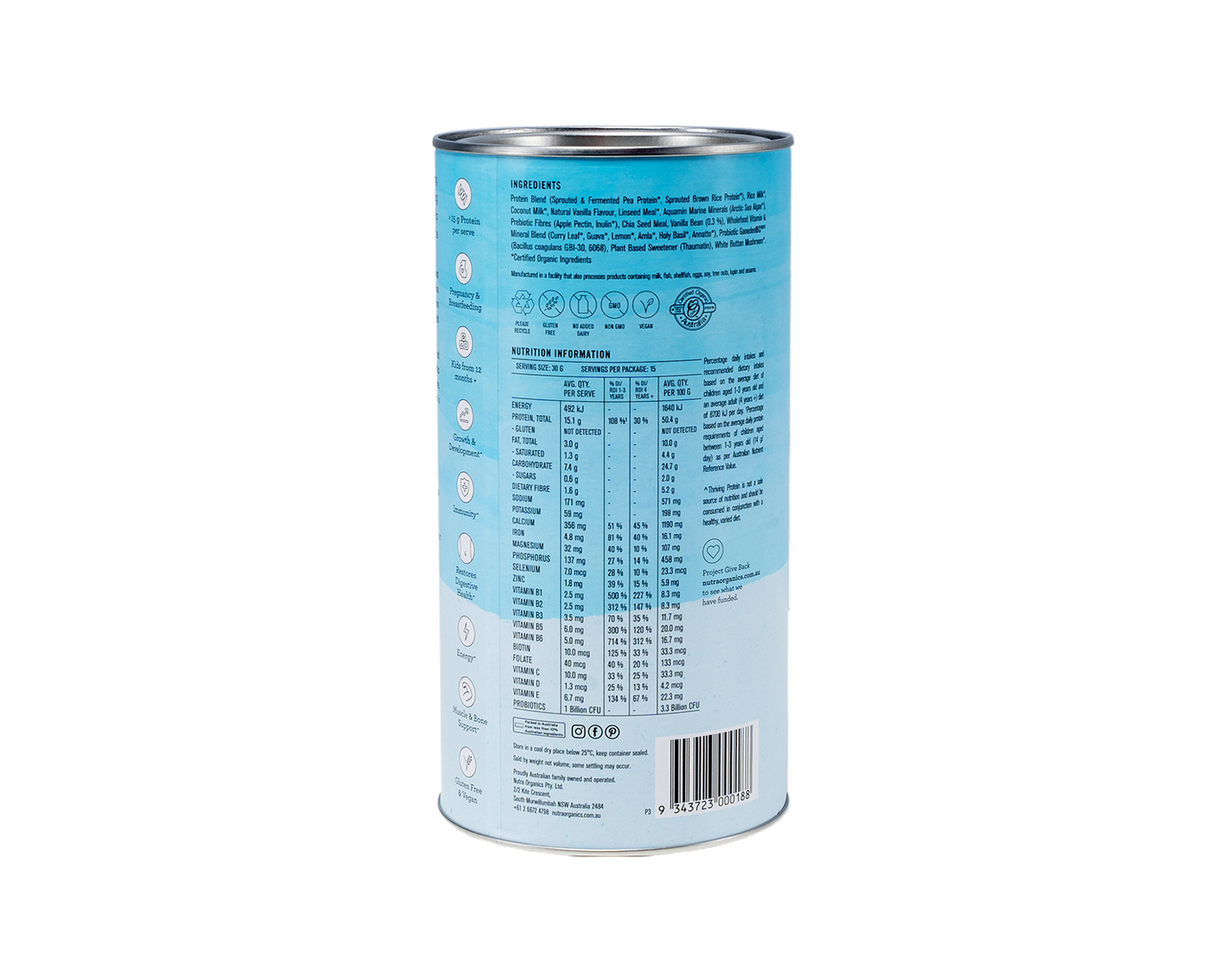 Nutra Organics - Plant Protein Powder