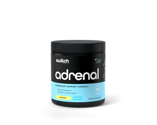 Adrenal Powder By Switch Nutrition Lemonade flavour bottle