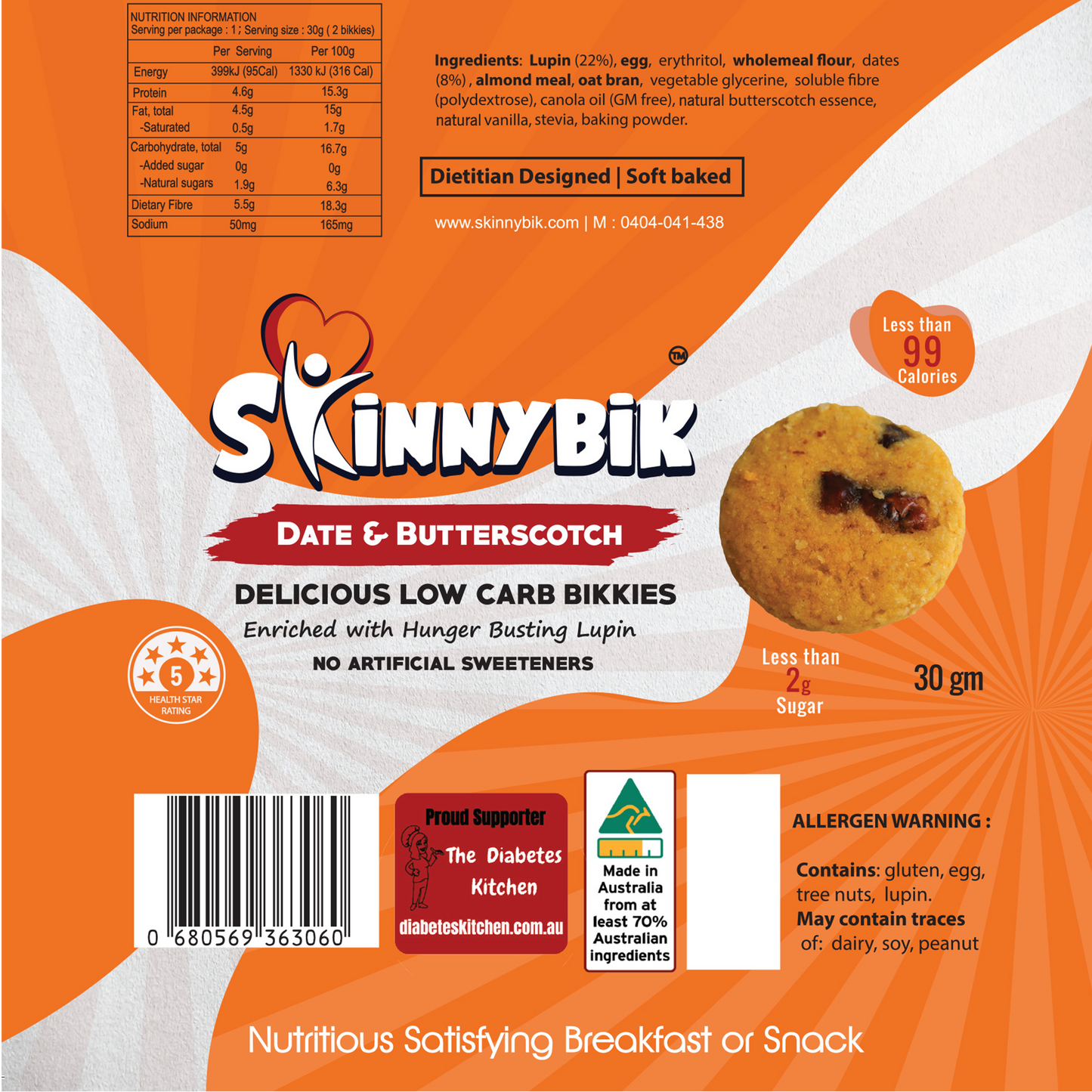 Skinnybik Lupin Biscuits