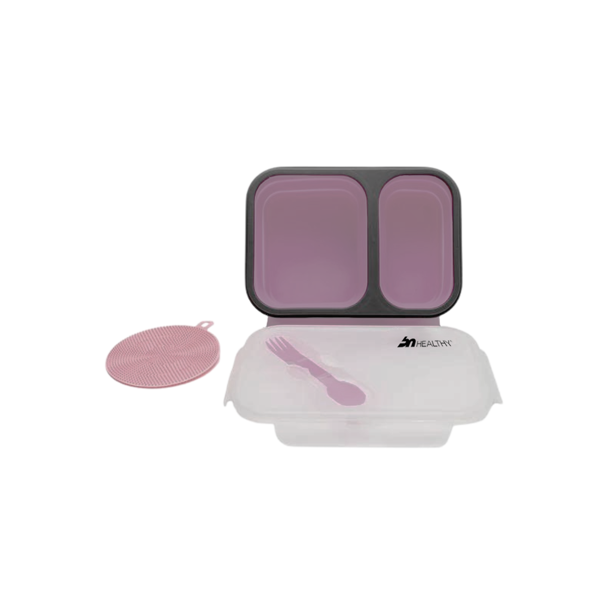 2 Compartments Silicone Bento Box
