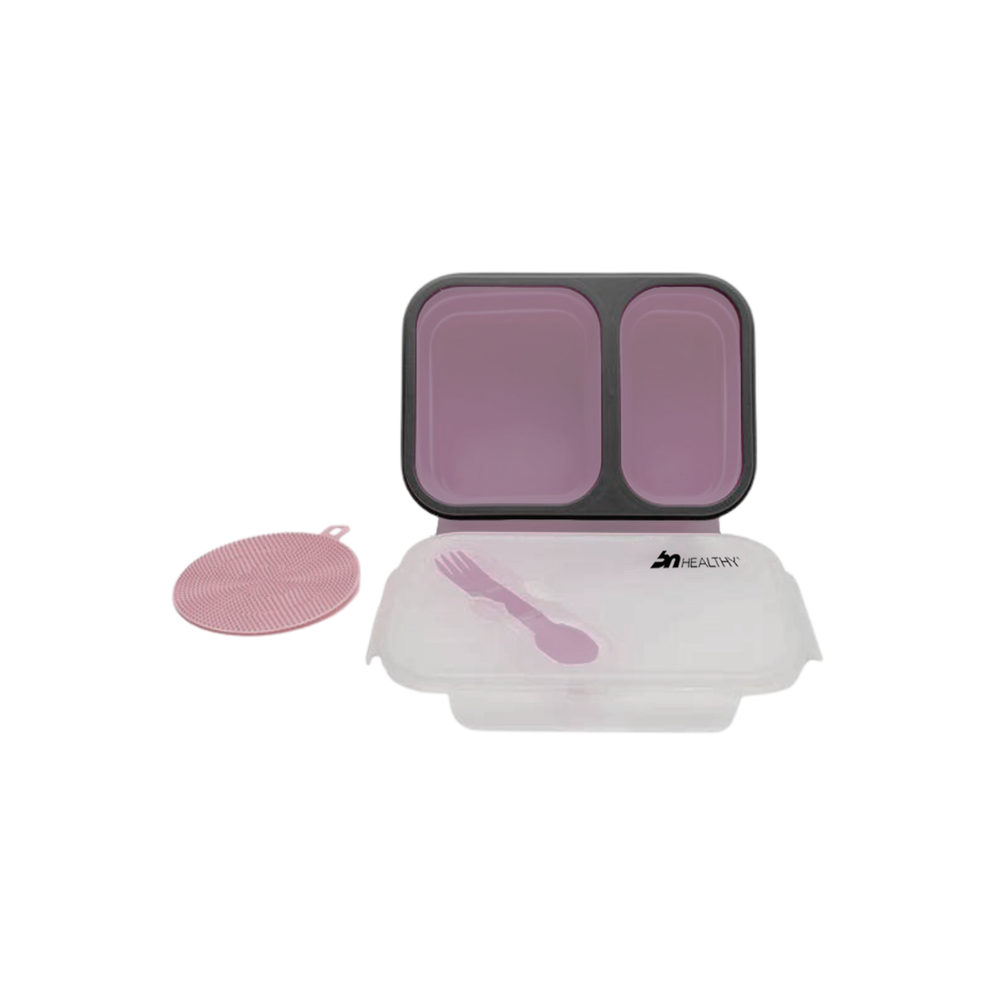 2 Compartments Silicone Bento Box