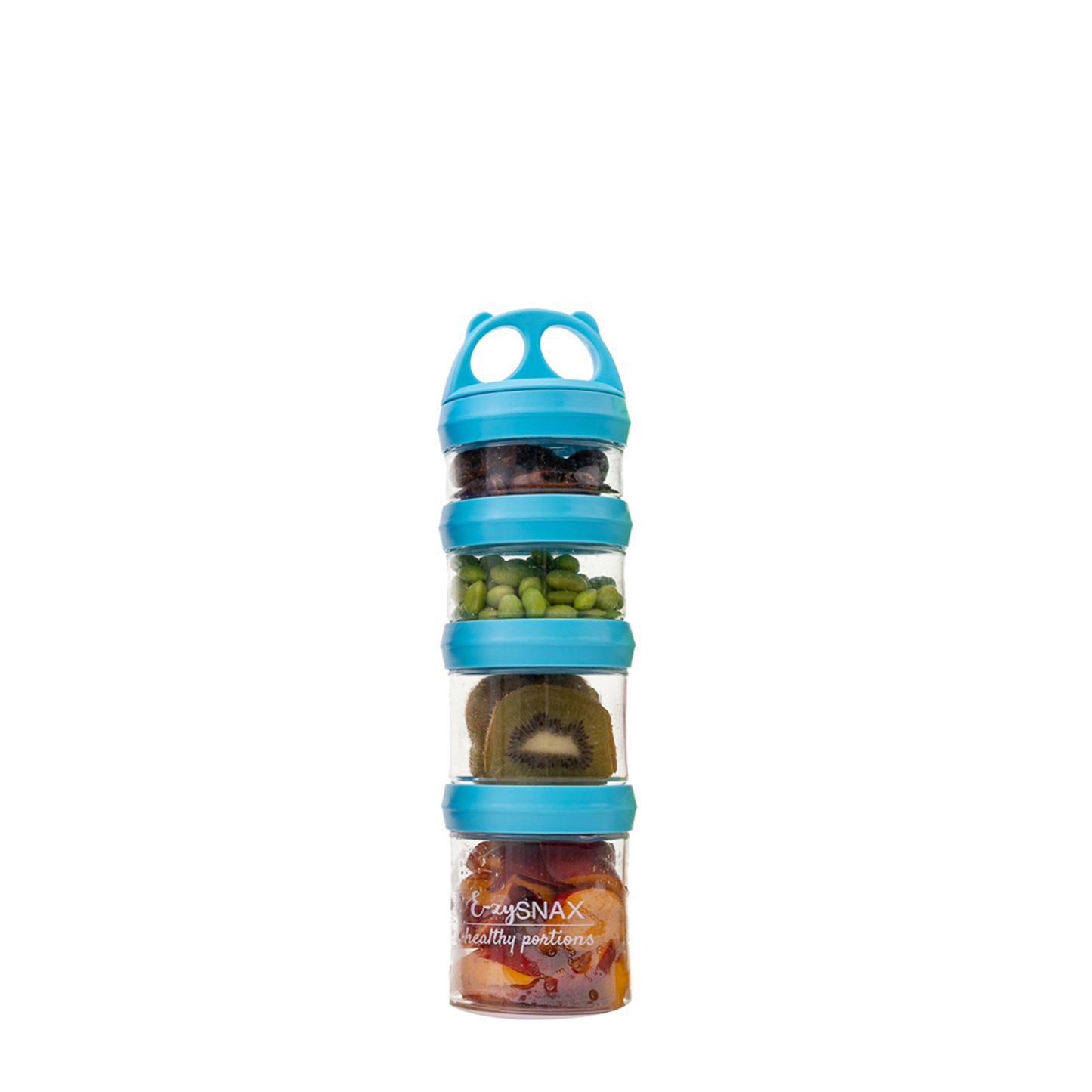E-zy Snax - Stackable Lunch Box - 4 Cylindrical Containers