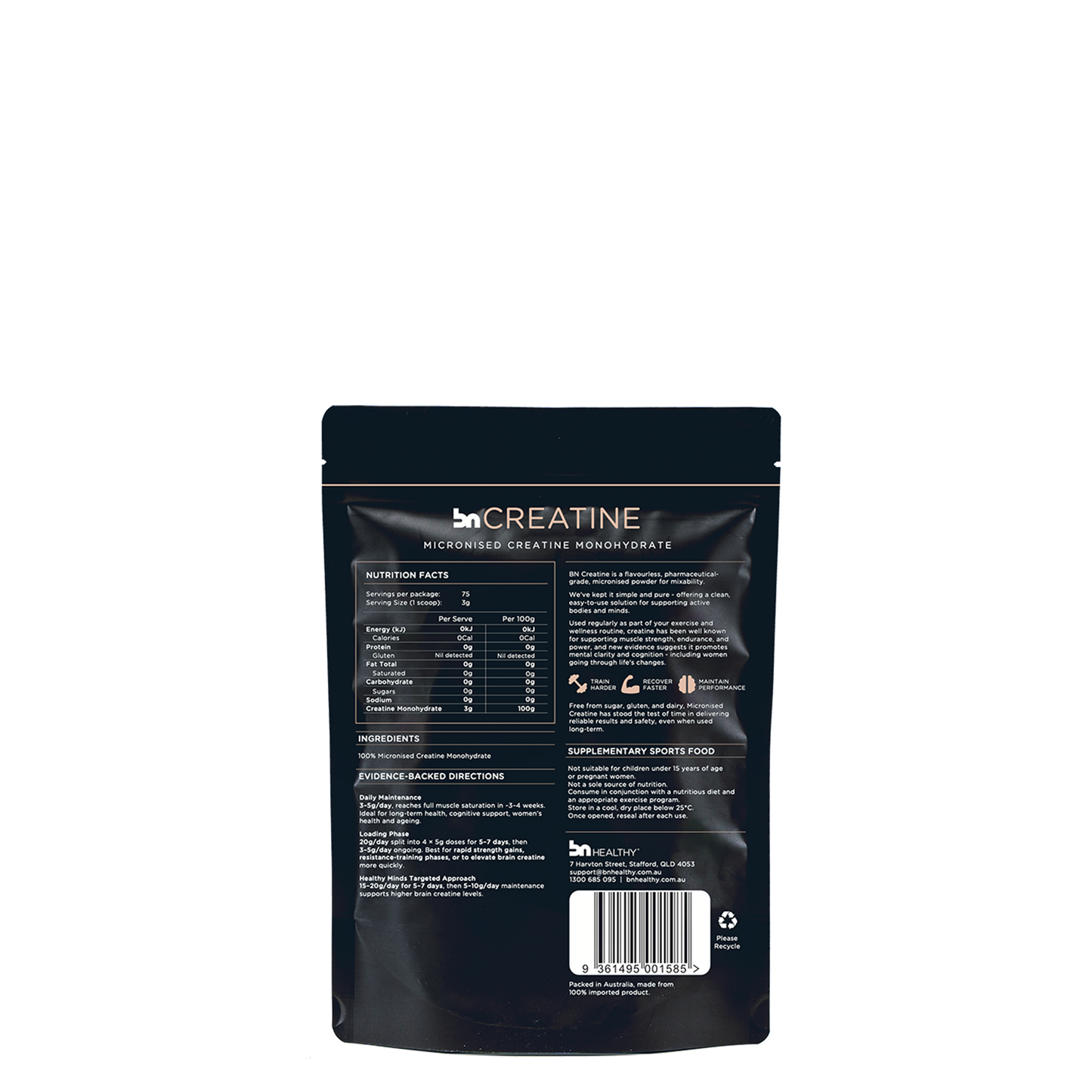 BN Creatine Monohydrate - 100% Micronised Powder