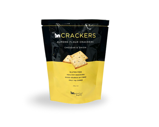 BN Crackers - Cheddar & Onion Almond Flour Crackers