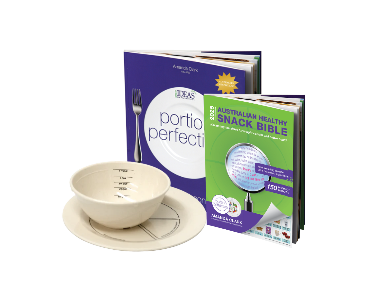 Portion Control Hpb BN Portion Control Kit - BN Plate, BN Bowl (melamine) WLS Books