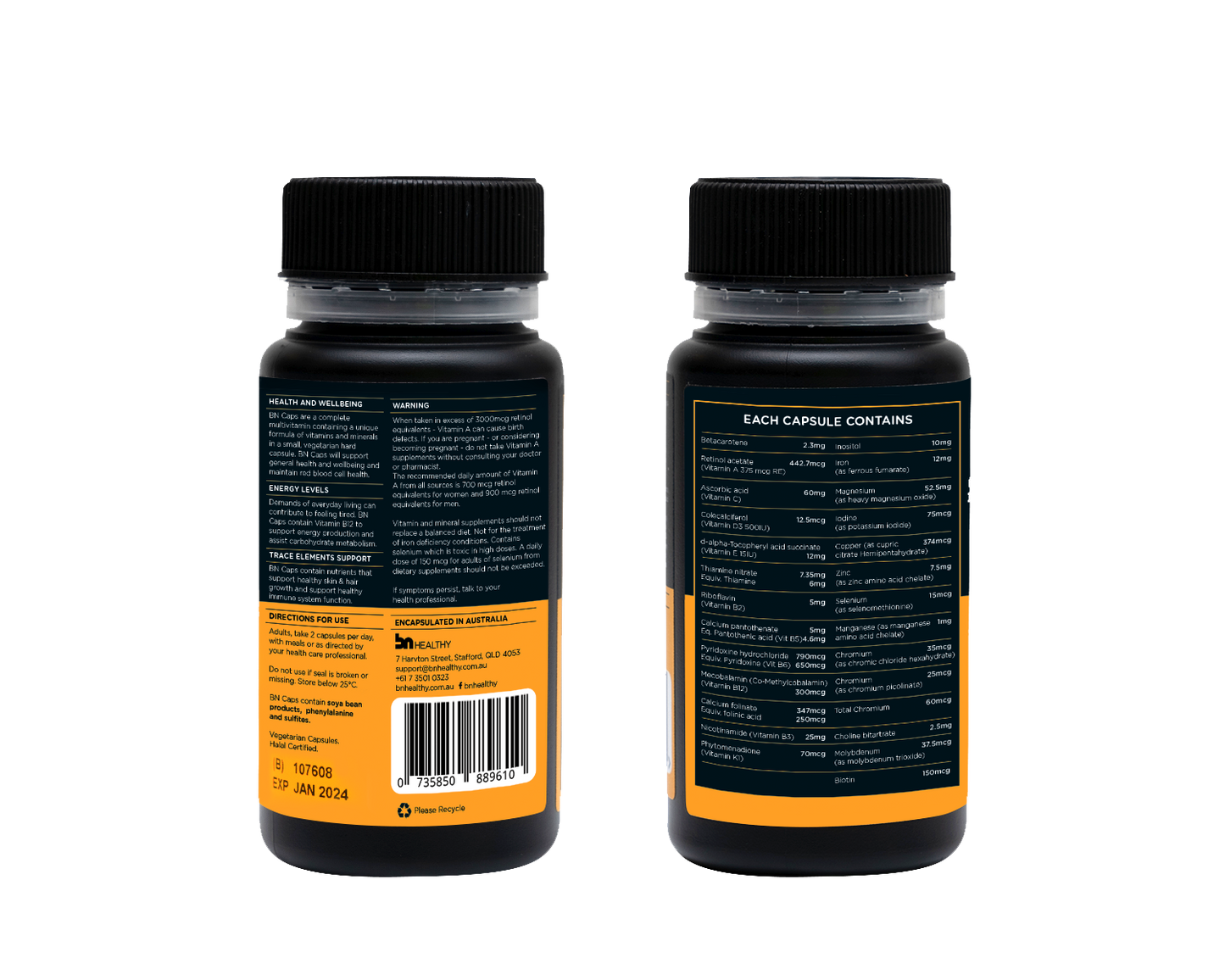 BN Caps - Multivitamin Capsules - 3 Bottles - Save 15%