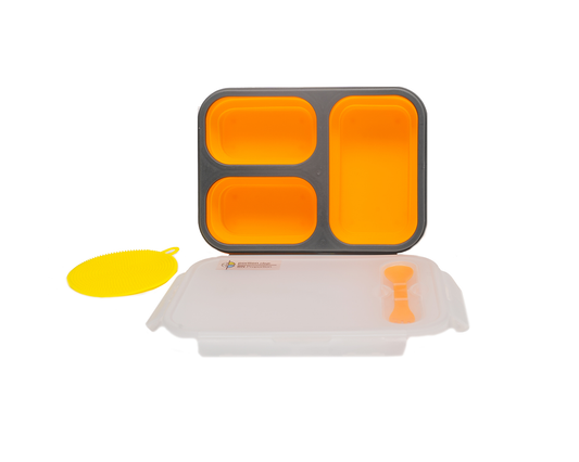3 Compartments Silicone Bento Box