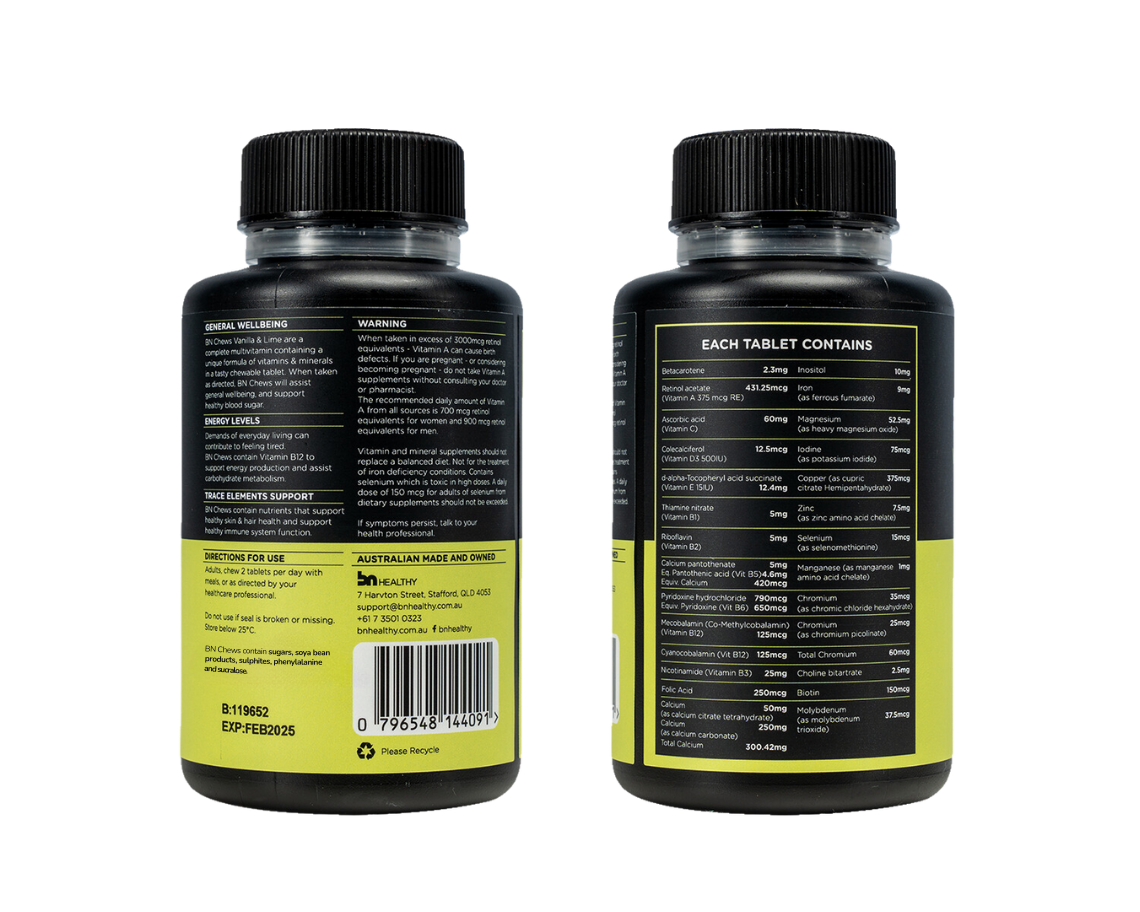 BN Chews Vanilla & Lime - Chewable Multivitamins