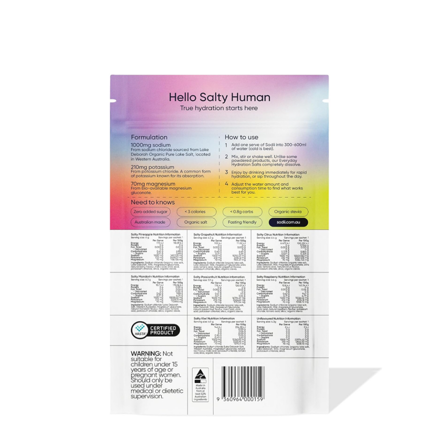 Everyday Hydration Salts 8 Sachet Sample Pack