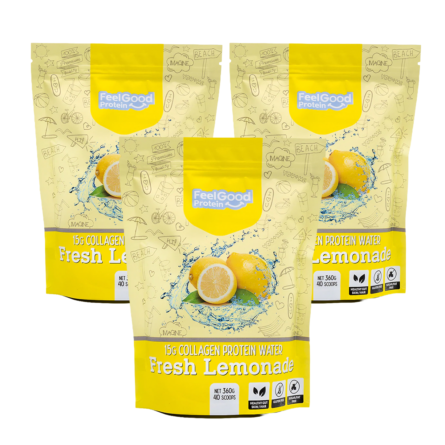 Feel Good Collagen Protein Water 3 Month Subscription