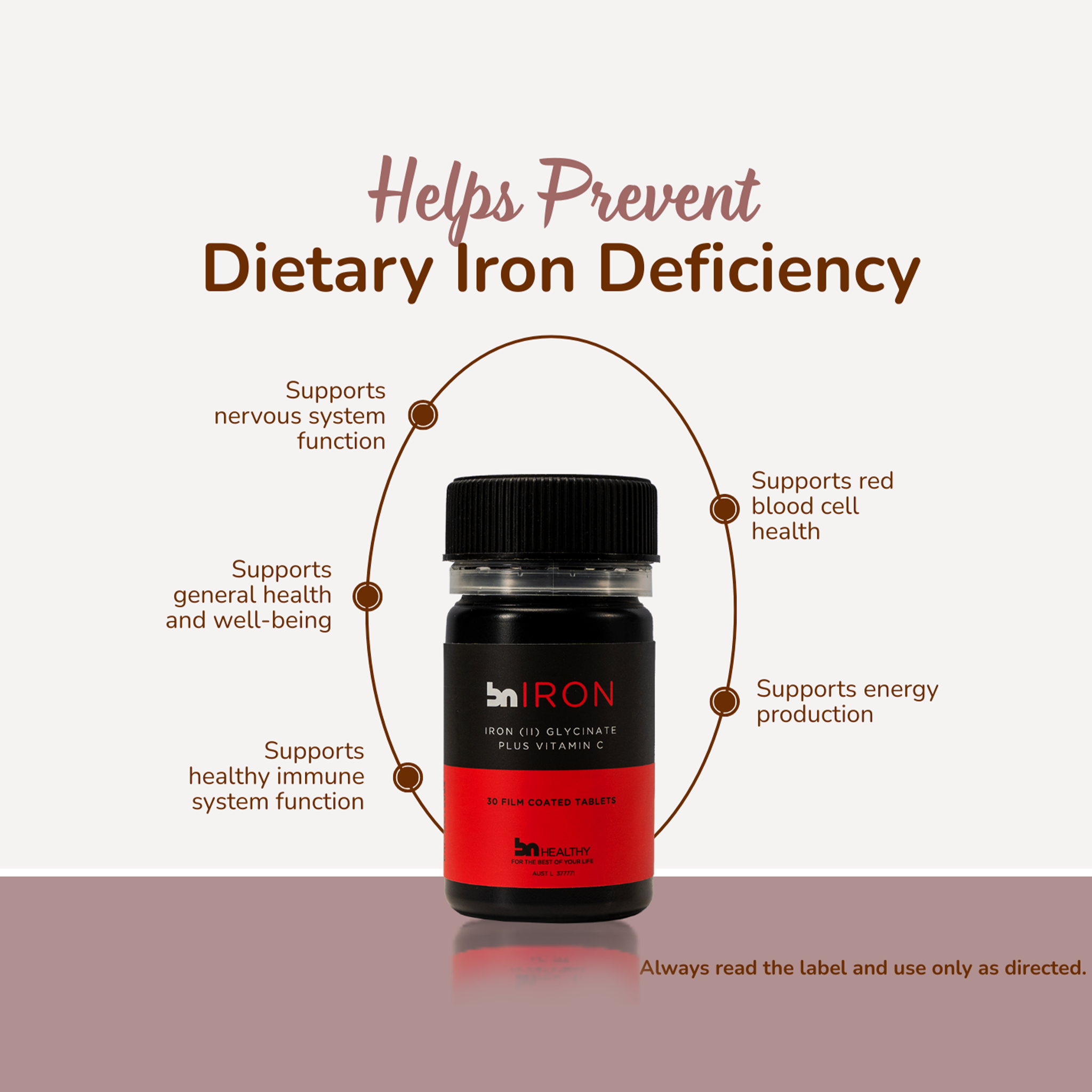 BN Iron - Iron Tablets + Vitamin C
