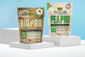 Images of Pea Protein and PSA Bio Pro Protein packs from BN Healthy