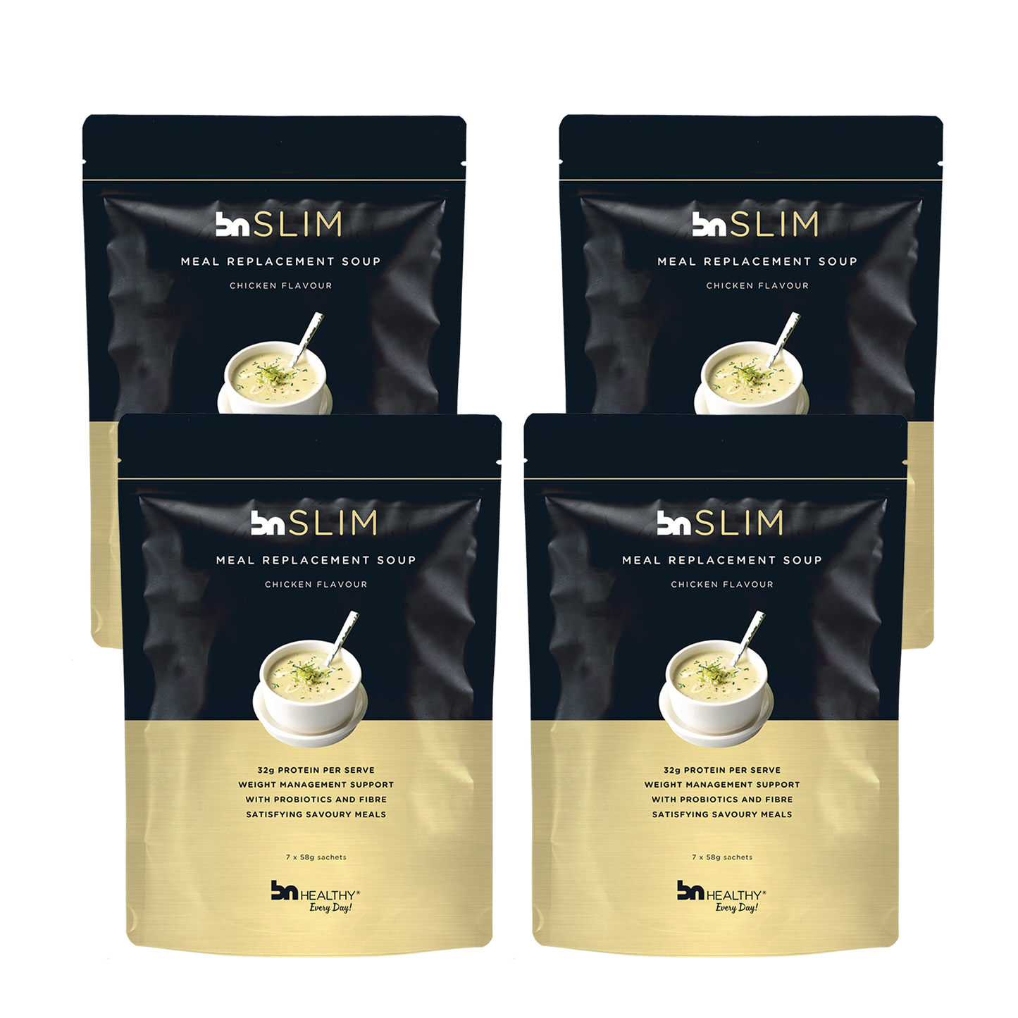 BN Meal Replacement Soup 7 Pack 1 Month Subscription 4 Bags