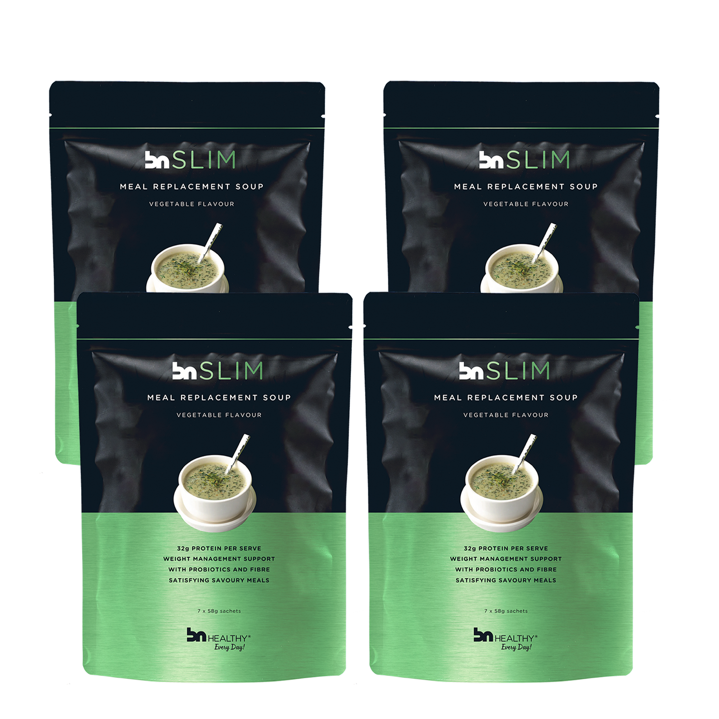 BN Meal Replacement Soup 7 Pack 1 Month Subscription 4 Bags