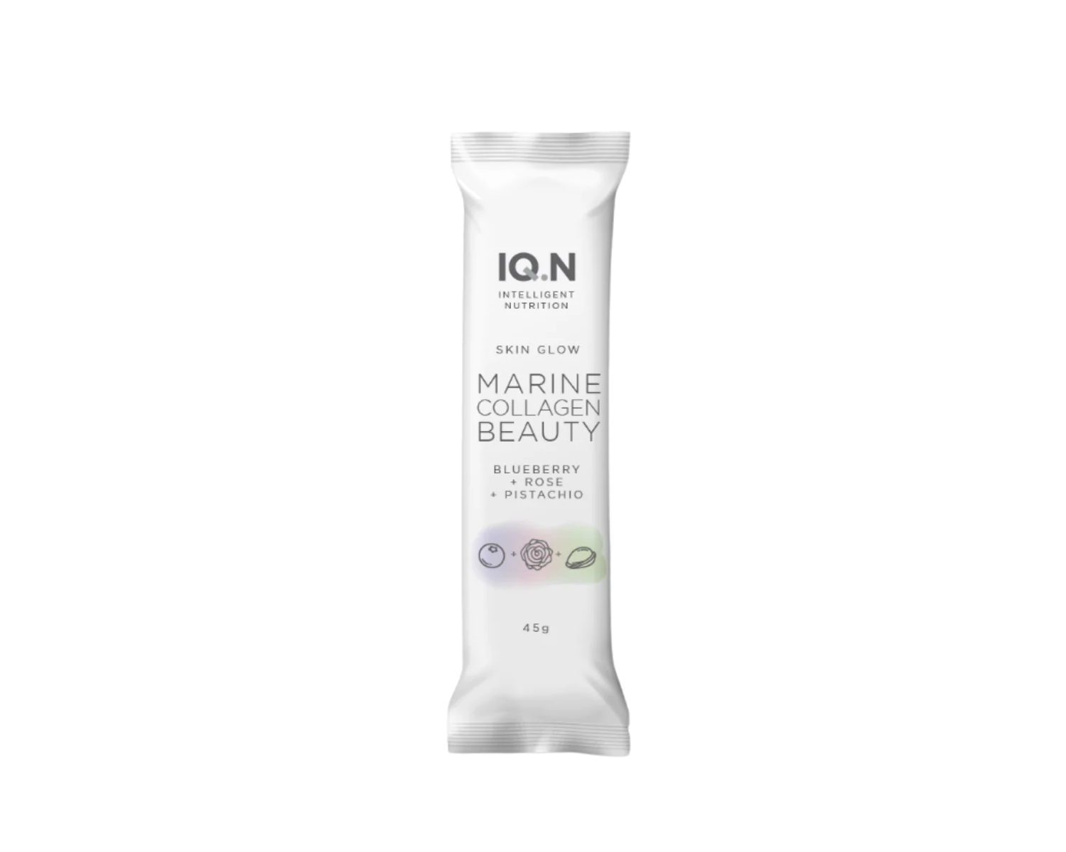 IQ.N Collagen Beauty Bar Blueberry, Rosewater and Pistachio flavour