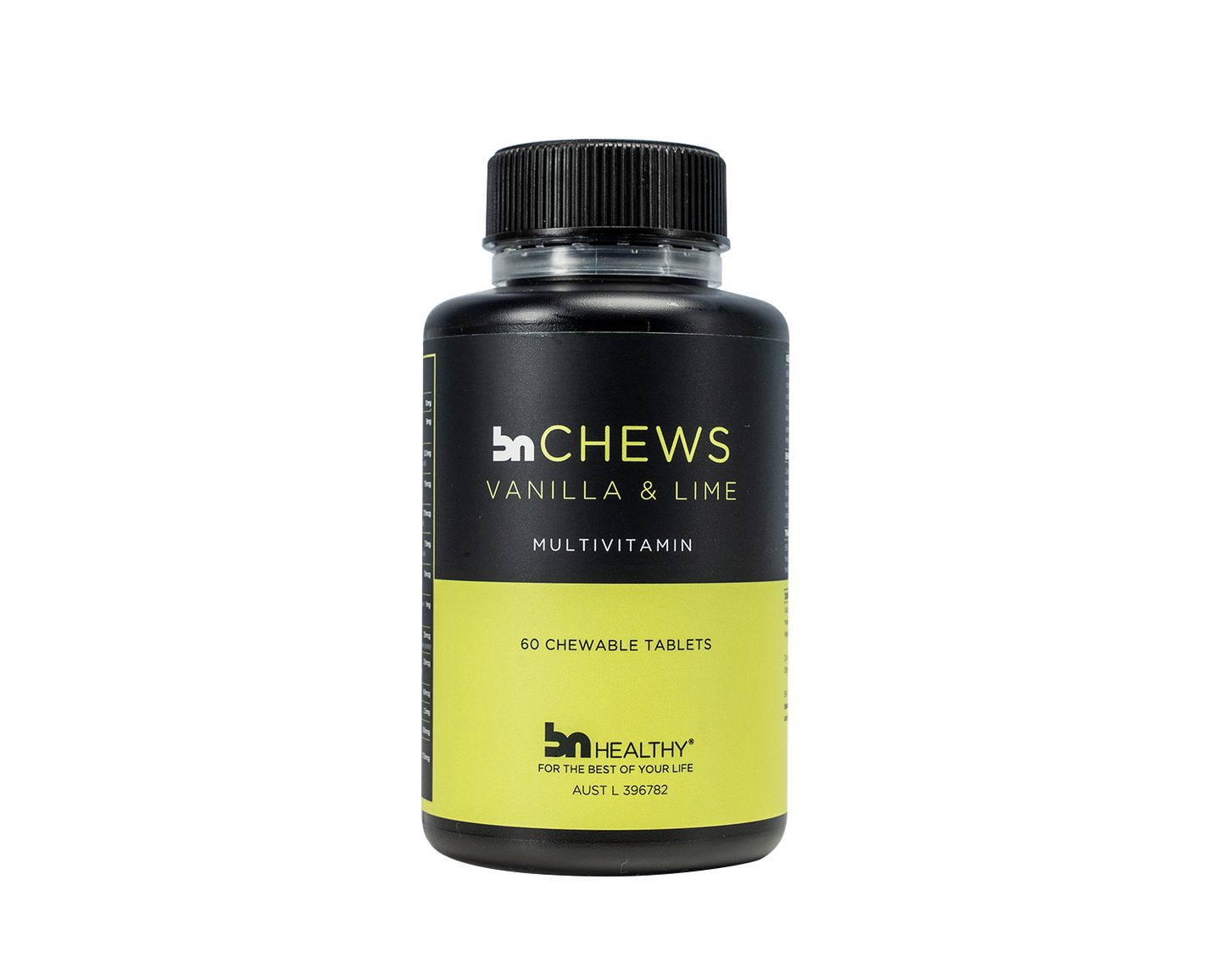 Vanilla and lime chewable multivitamin front view