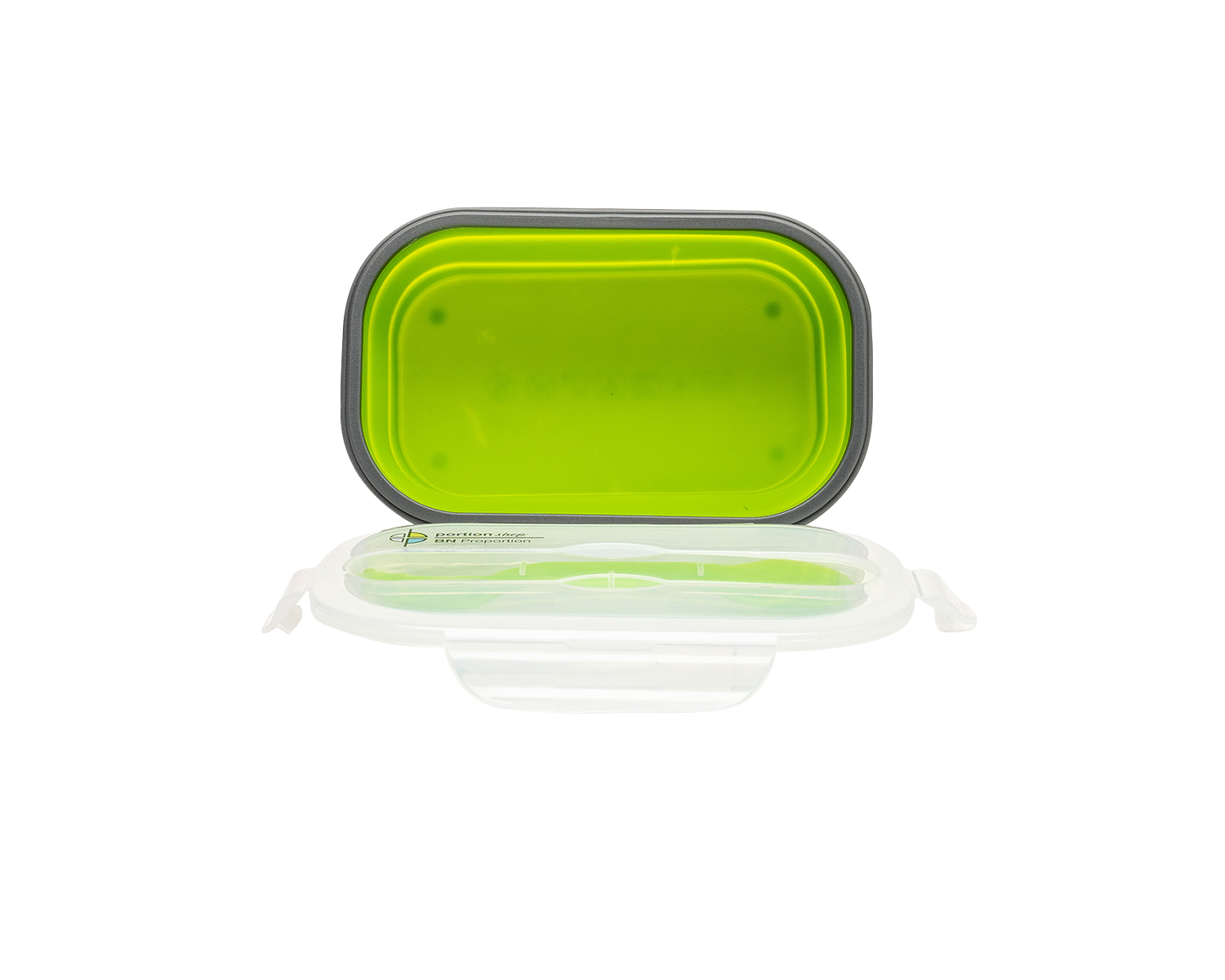 1 Compartment Silicone Bento Box green