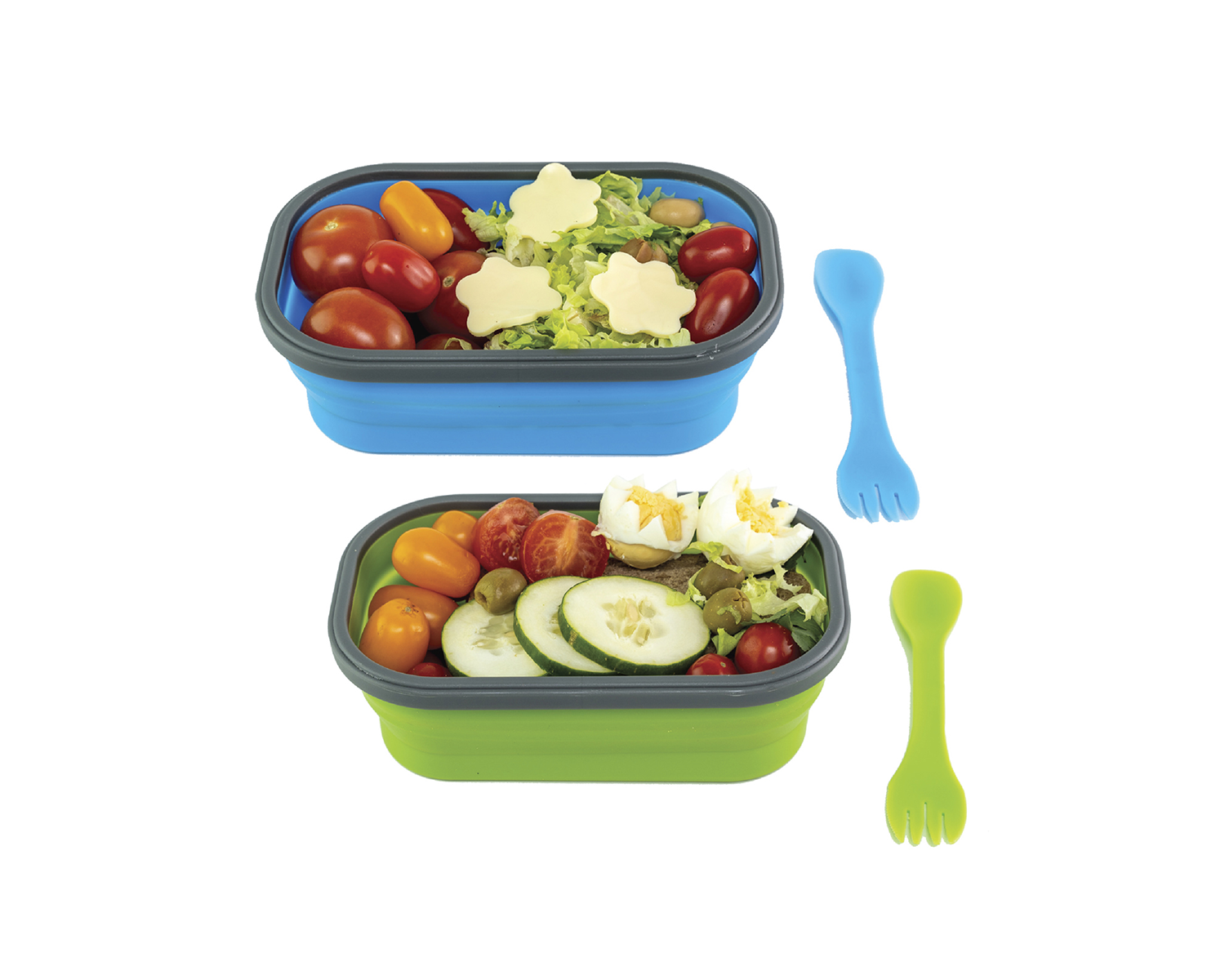 1 Compartment Silicone Bento Box with food image
