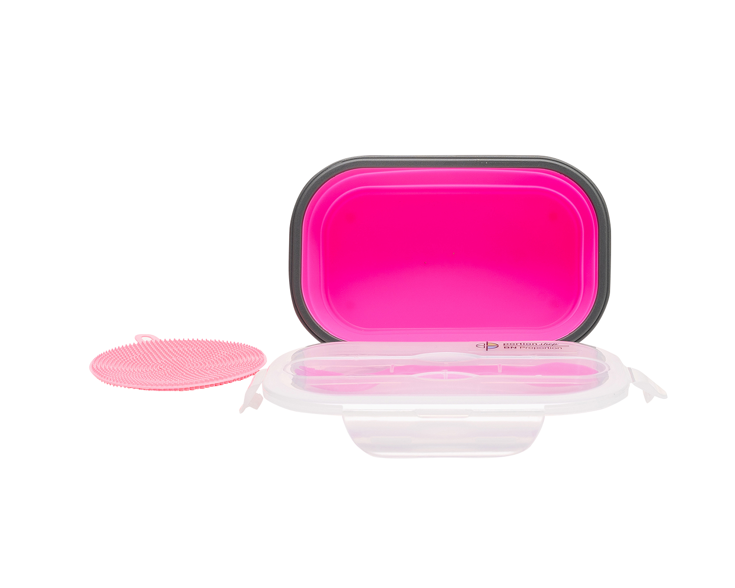 1 Compartment Silicone Bento Box pink