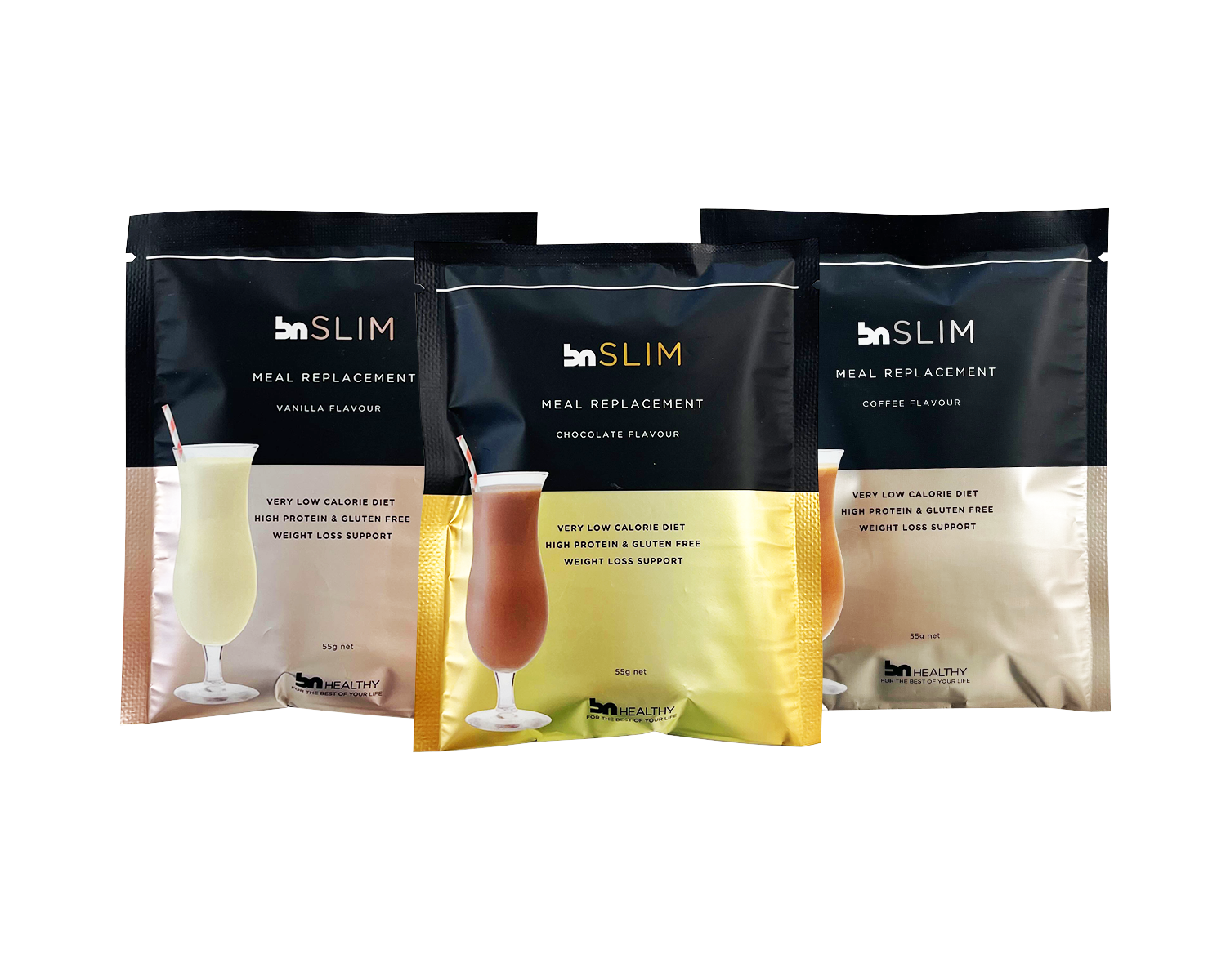 BN Slim Trial Pack Meal Replacement Shakes all flavour
