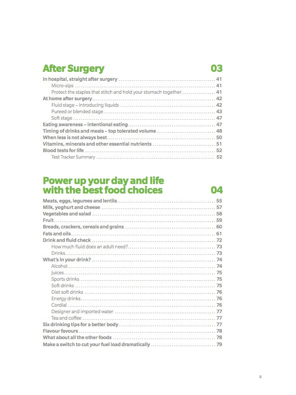 The Gastric Sleeve Guide Table of Contents Page 5