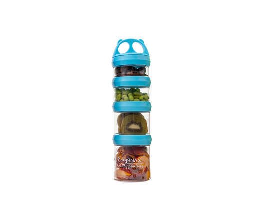 E-zy Snax - Stackable Lunch Box - 4 Cylindrical Containers