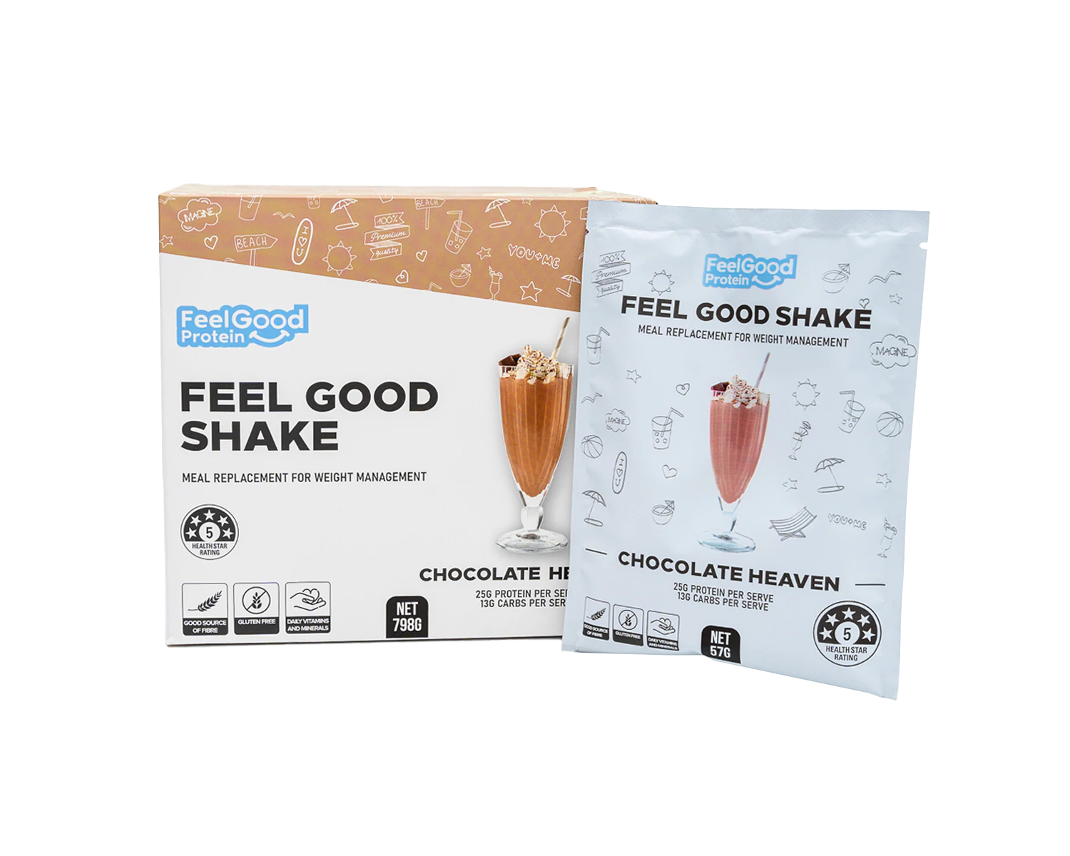Feel Good Meal Replacement Shake chocolate heaven flavour 