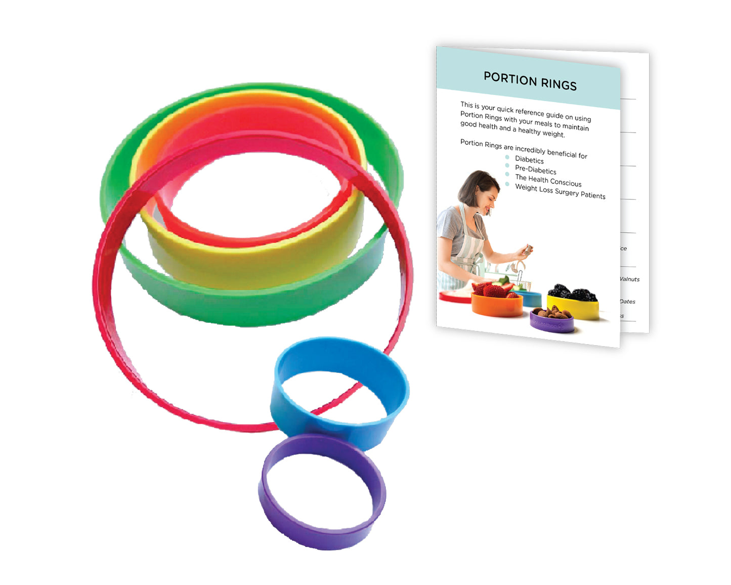 Portion Control Rings and reference guide
