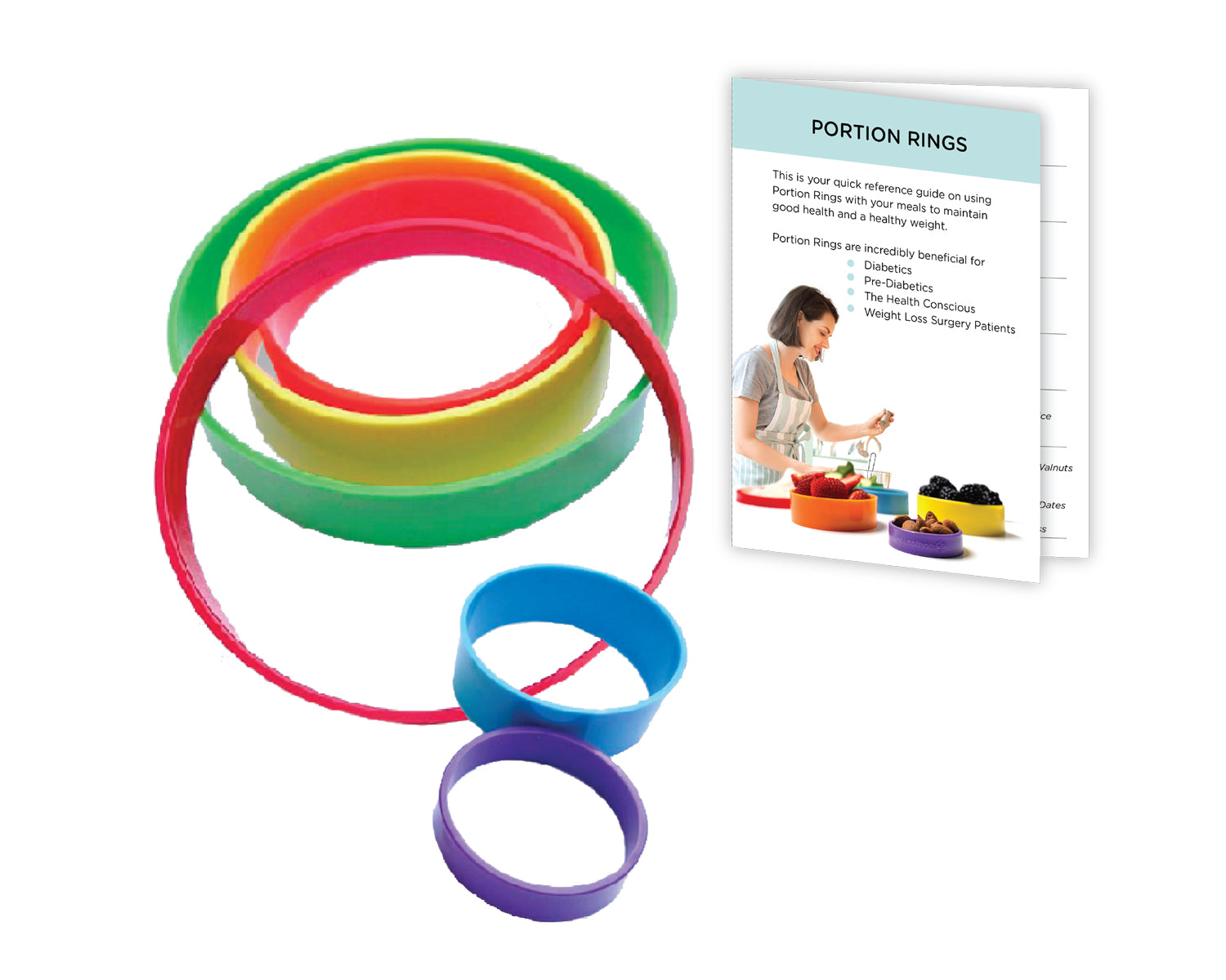 Portion Control Rings and reference guide