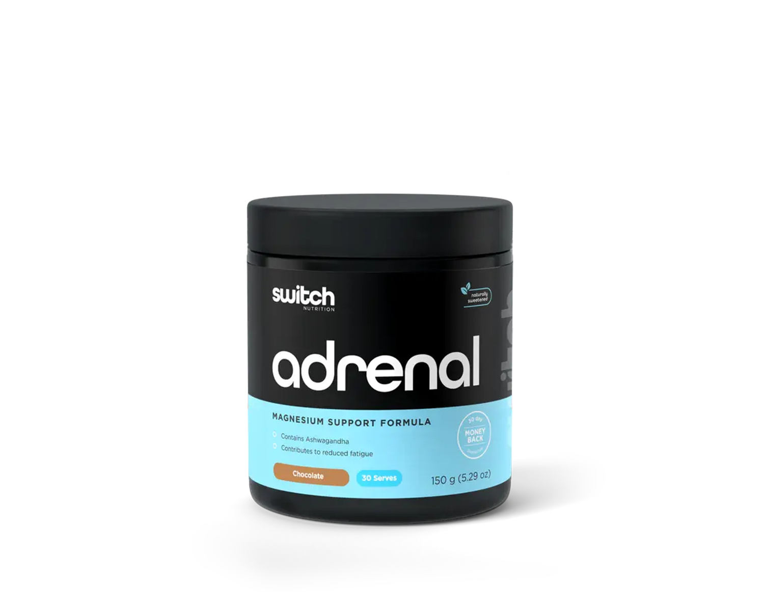 Adrenal Powder By Switch Nutrition Chocolate flavour bottle 