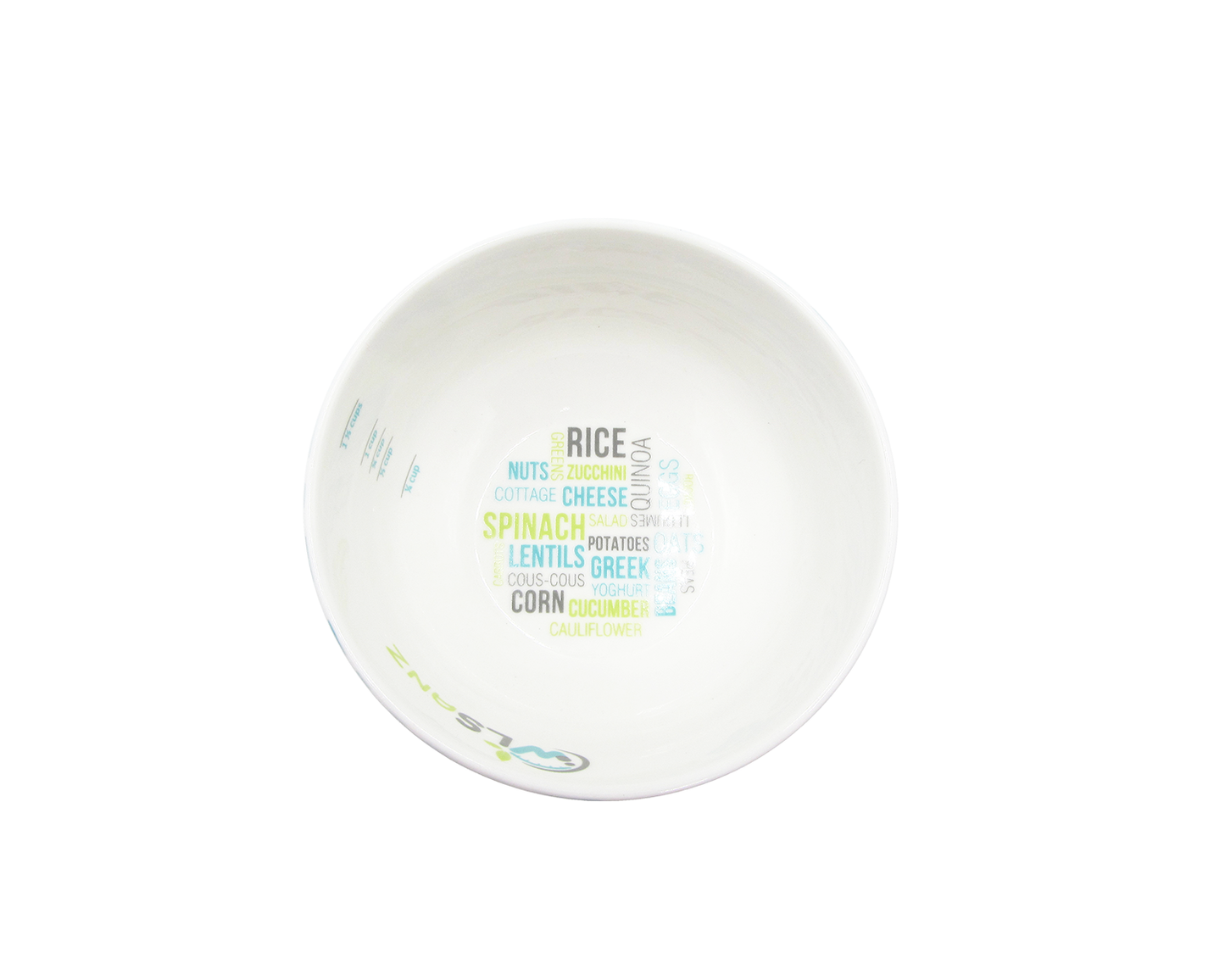 WLSANZ Porcelain Portion Control Plate & Bowl