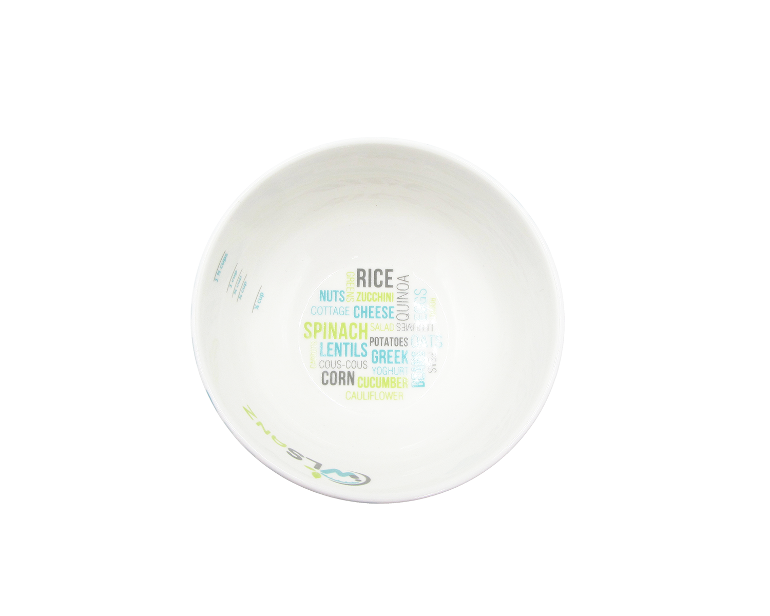 WLSANZ Porcelain Portion Control bowl upper view