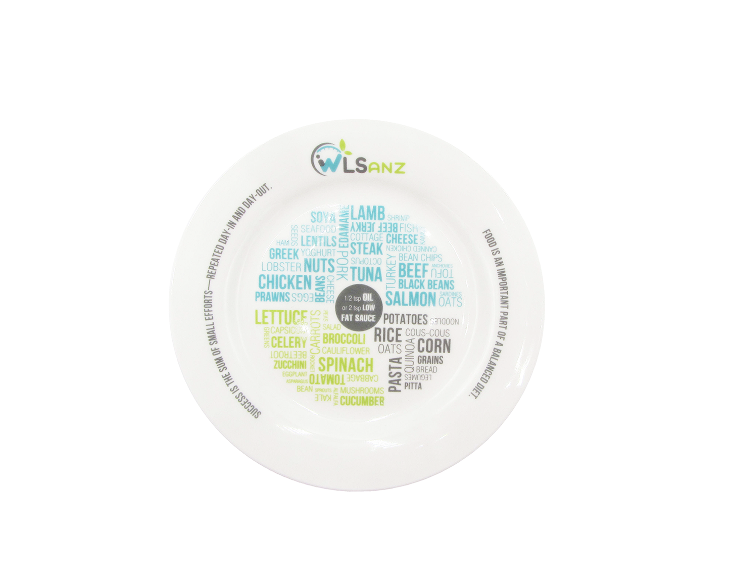 WLSANZ Porcelain Portion Control Plate & Bowl